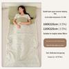 Haorunqi Cotton Gauze Sleeping Bag for Adults - Dual-Use, Portable, Ideal for Summer, Work, Travel, Camping.