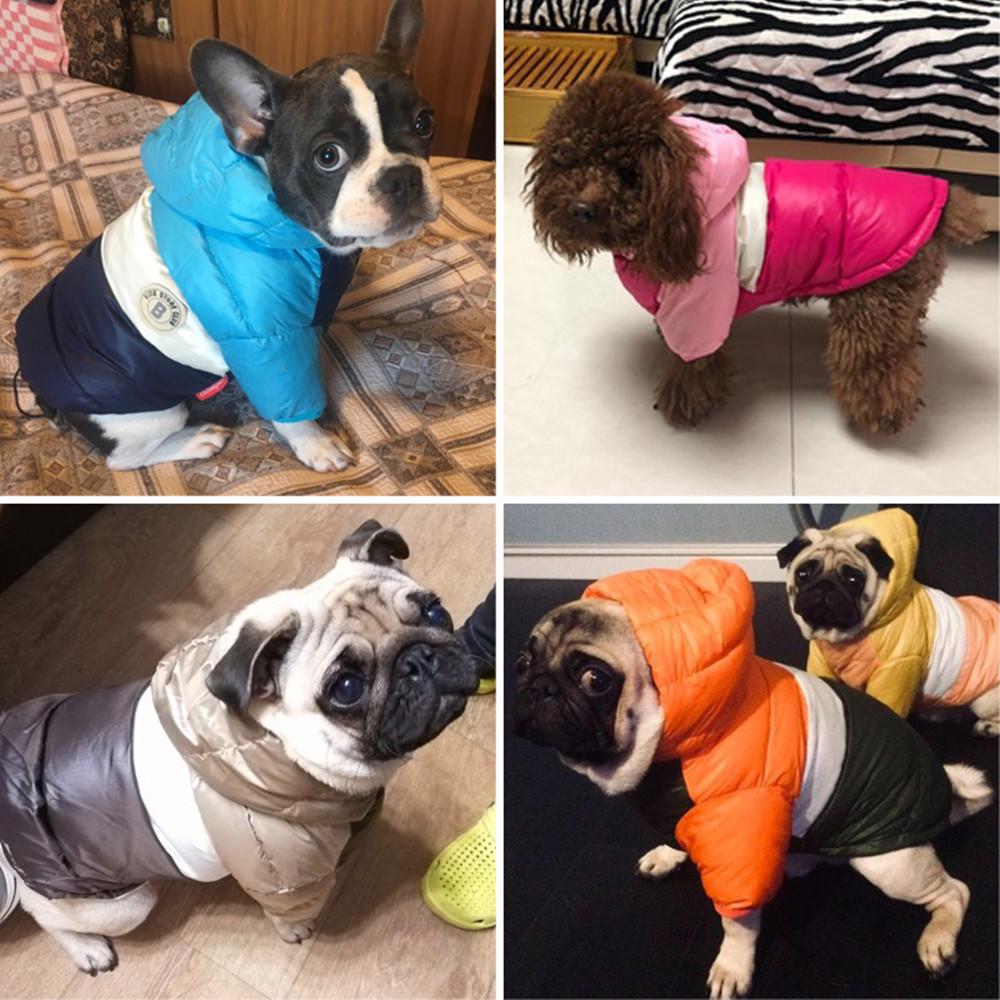 Autumn Winter Pet Clothes Down Cotton Coat Hat Warm Puppy Jacket for Pet Small Dog Hoodies