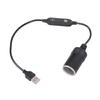 Кабель питания USB (папа) на гнездо прикуривателя 12В автомобиля с USB-входом, цифровым дисплеем, для наружного использования, мелкой электроники