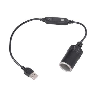 Кабель питания USB (папа) на гнездо прикуривателя 12В автомобиля с USB-входом, цифровым дисплеем, для наружного использования, мелкой электроники