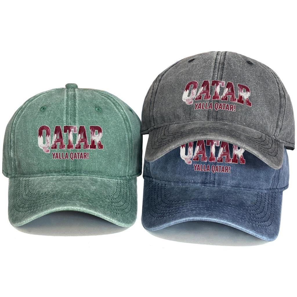 Бейсболка Snapback с принтом флага "QATAR" "YALLA QATAR", Регулируемая Бейсбольная Кепка Хип-Хоп Сырой Козырек Простая Модная Солнцезащитная Кепка