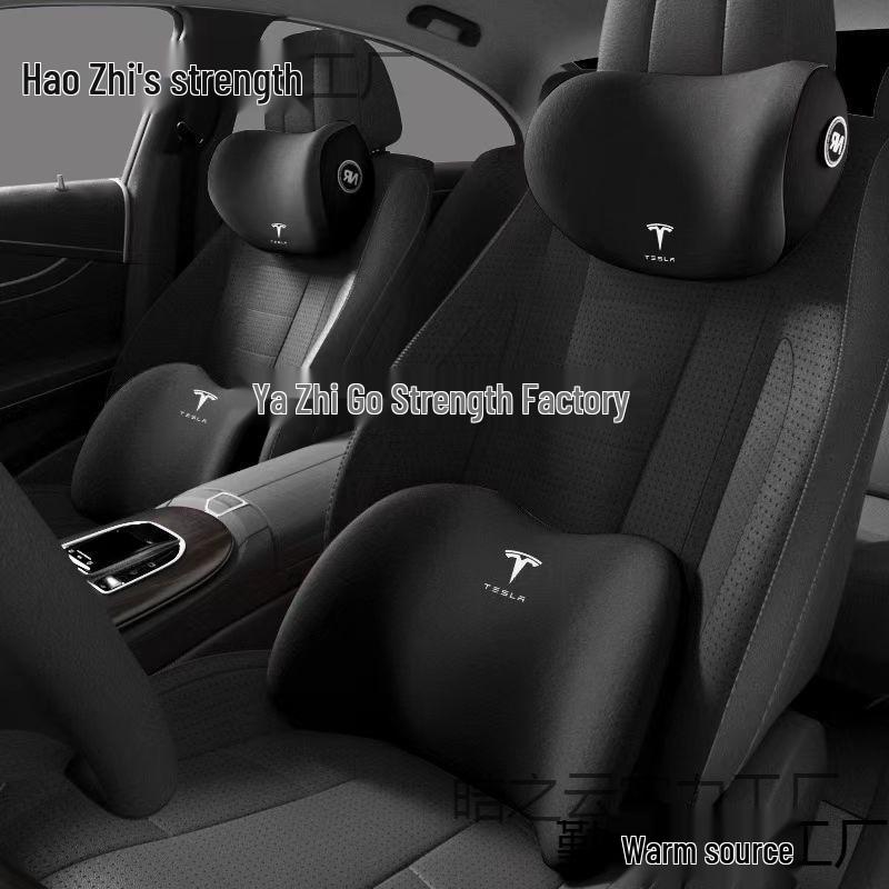 Tesla 3 Memory Foam Headrest & Lumbar Support by Lizhou