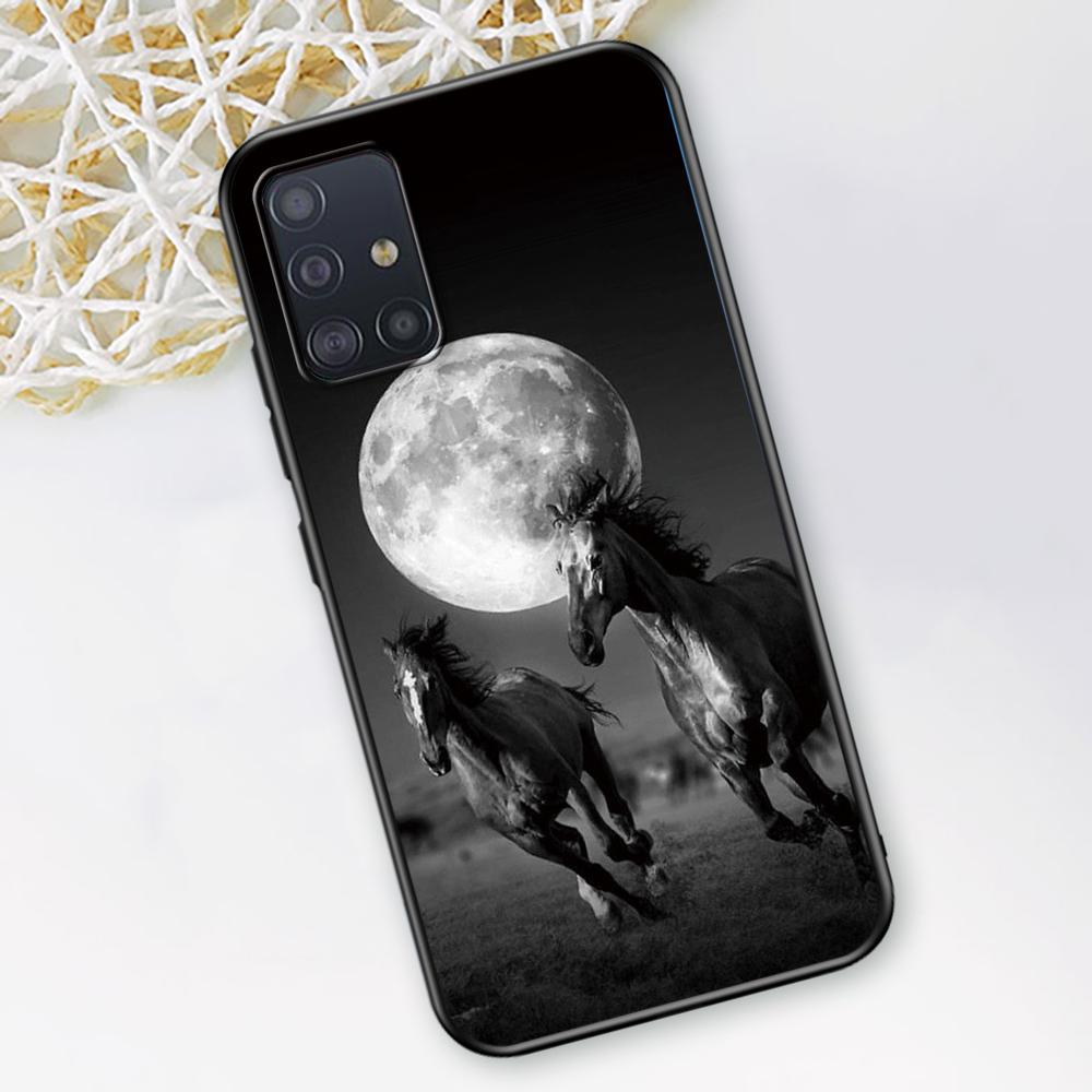 Running Horse Case for Samsung Galaxy A52 A12 A53 A51 A32 A21s A22 A31 A72 A02s A13 5G A11 A41 A03s Silicone Phone Cover Coque