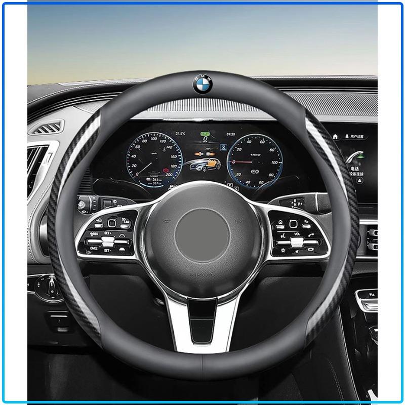 Кожаная карбоновая накладка на руль автомобиля Автоаксессуары Для BMW M Performance Серии 1 3 5 7 M3 M4 M5 M6 X1 X3 X5 X6 X7 E30 E34 E36 E39 E4