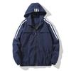 Hooded Zippered Jacket Baseball Trench Coat Men's Clothing