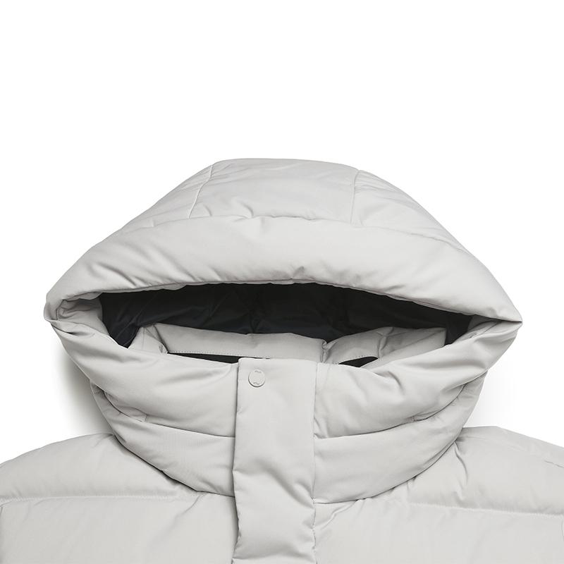 FILA Fitness Minimalist Fashion Casual Versatile Comfortable Warm Waterproof Loose Long Hooded Goose Down Jacket Unisex outerwear A51U541902FBG