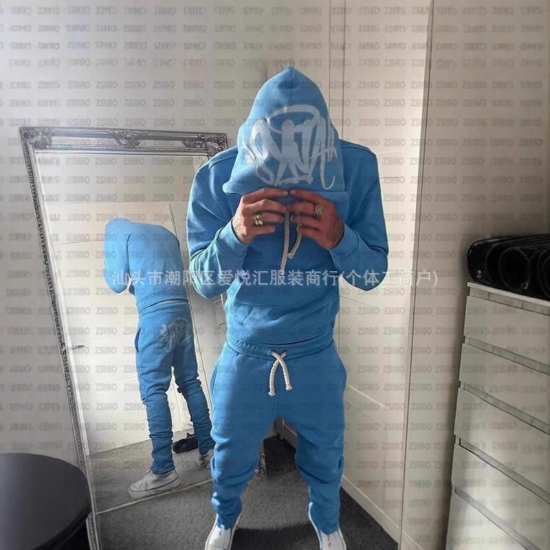 Mens Oversized Hooded Long Sleeve Cotton Sweatshirt Loose Fit Pants Set Casual Streetwear