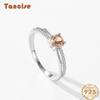 Tancise Classic 925 Sterling Silver Zircon Ring Ladies Jewelry Wedding Promise Party Gift