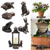 3Pcs Garden Decor Resin Animal Flower Pot Support Plant Pot Foot Plant Stand Bonsai Stand