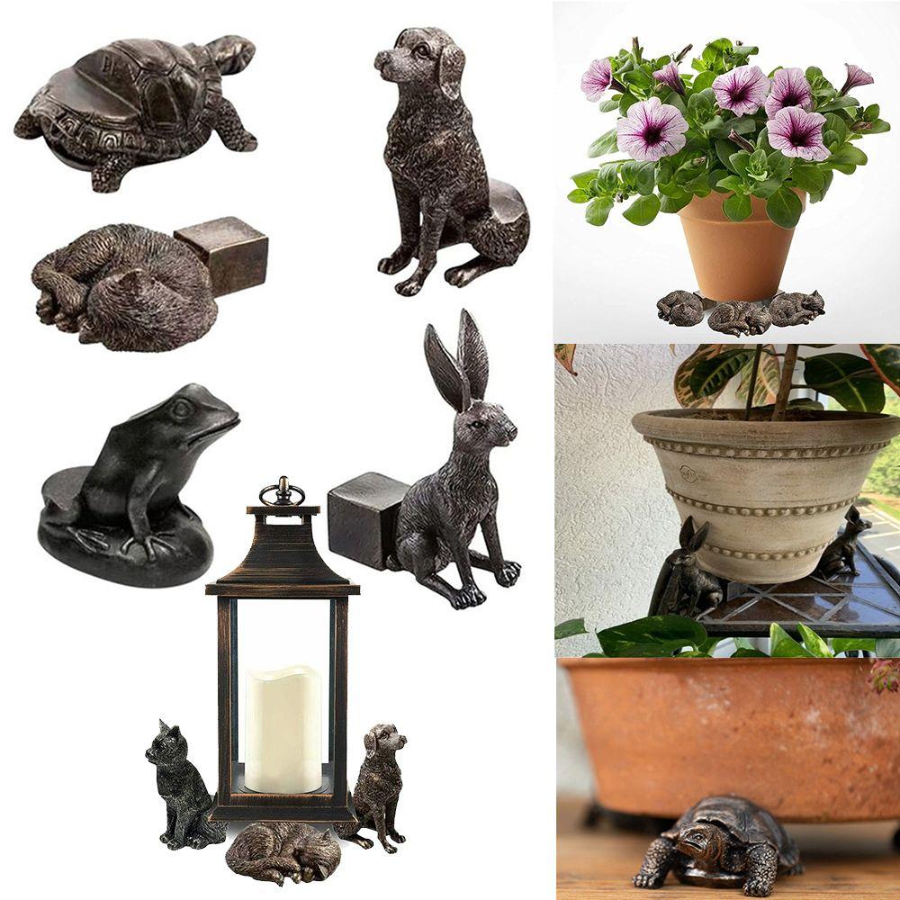 3Pcs Garden Decor Resin Animal Flower Pot Support Plant Pot Foot Plant Stand Bonsai Stand