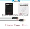 FUYALIN LPE5 USB Двойное зарядное устройство для EOS 1000D, 500D, 450D, Kiss X3, X2, F.
