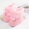 Baywell Winter Furry Snow Boots - Soft Sole First Walkers Shoes for Baby Girls 0-18 Months