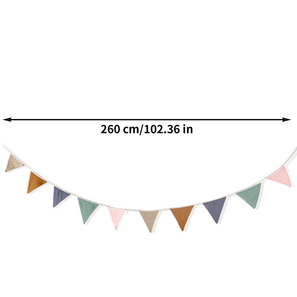 Triangle Bunting Pennant Banner Triangle Flag Banner Washable Nursery Garland Triangle Bunting Flag For Living Room Playroom
