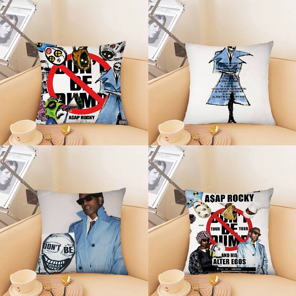 pc AAsap Dont Be Dumb RRocky Pillow Case Fashion Square Pillowcase Bedroom Sofa Room Ins Decoration Leisure