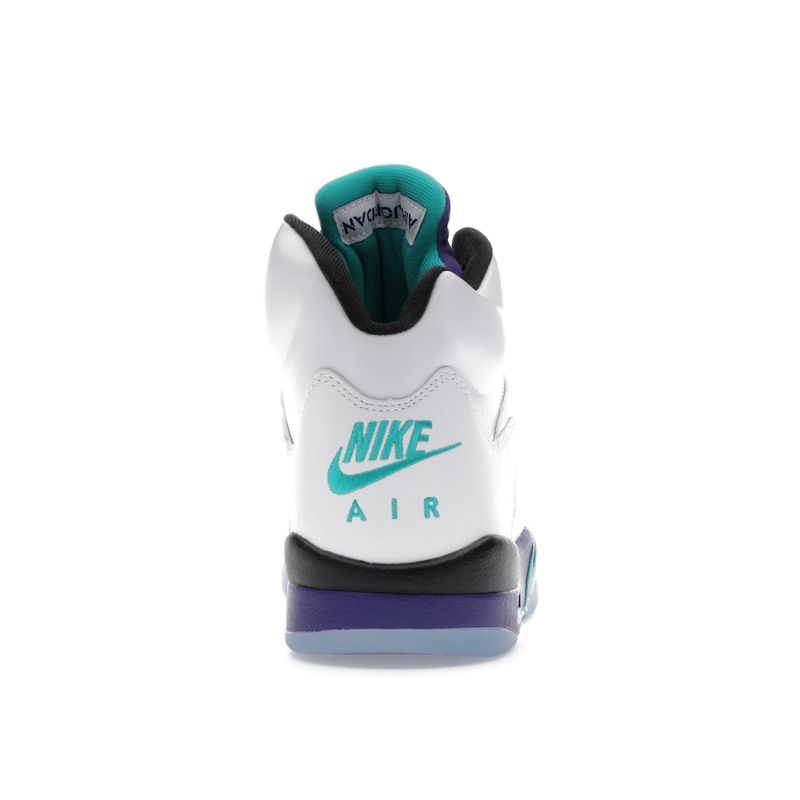 Air Jordan 5 Retro Grape 2025 Unisex Sneakers White New-Emerald Grape-Ice HQ7978-100