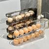 1/2/3Pcs Fridge Egg Holder Large Capacity Multi-layer Transparent Design Stackable Automatic Rolling Egg Dispenser