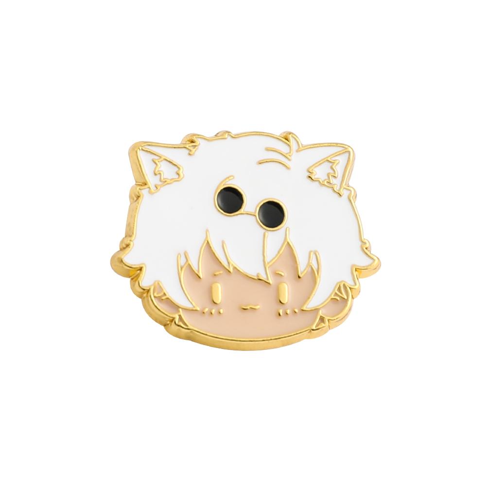 Anime Jujutsu Kaisen Alloy Brooch Metal Badge Cartoon Accessories Gojo Satoru Itadori Yuji Geto Suguru Cosplay Gift Collection