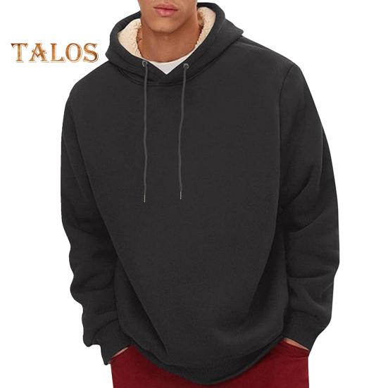 Зимняя мужская толстовка с капюшоном на бархатной подкладке, свободная, с длинными рукавами, со шнурком, большого размера, средней длины, с эластичными манжетами и подолом, повседневная толстовка для пары