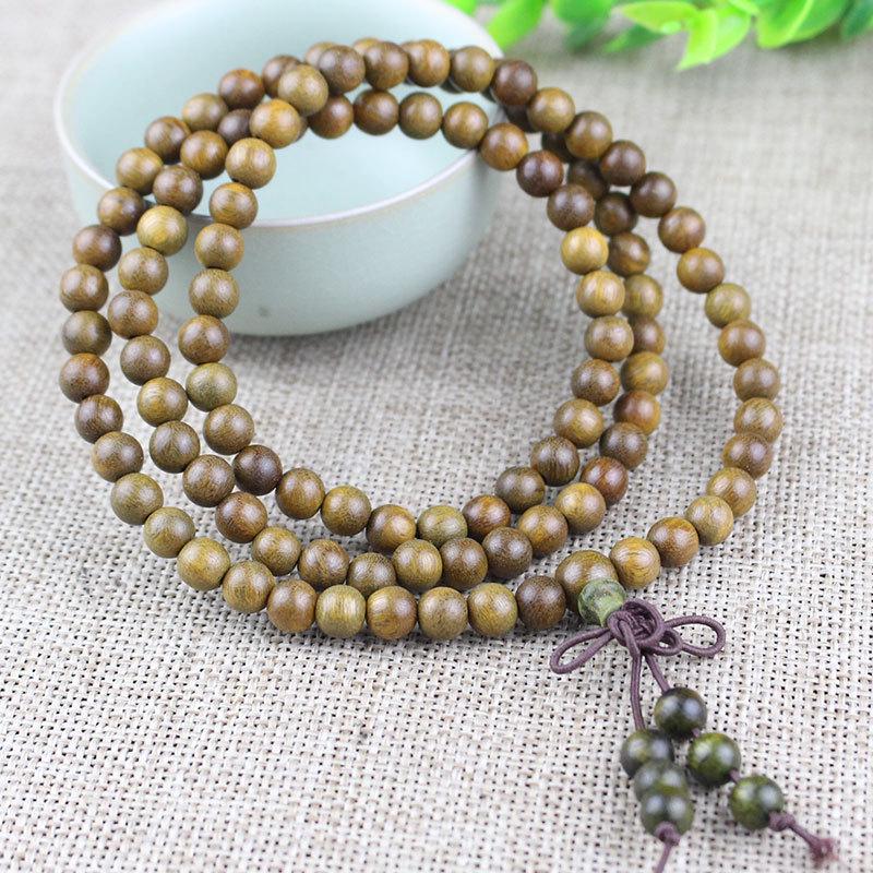 Деревянные браслеты из бусин сандалового дерева - 108 бусин, унисекс украшения для пар