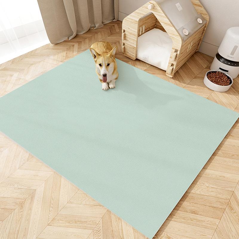 Solid Light Yellow Pet Mat Waterproof Non‑Slip Wear‑Resistant Easy‑Clean Pad For Dog Cat Indoor Play Rest