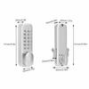 xuuyuu Digital Code Lock, Zinc Alloy Digital Door Lock, 1-11 Digits (No Repeat), Door Thickness 10-60mm, Anti-Theft, for Sliding Doors, Office Doors,