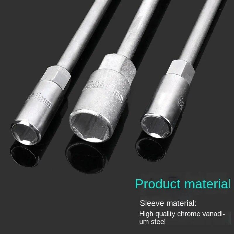 Удлинитель торцевого ключа Т-образный ключ Т-образный 6,35 мм с ручным рукавом Сильная магнитная шестигранная отвертка Т-образный шатун