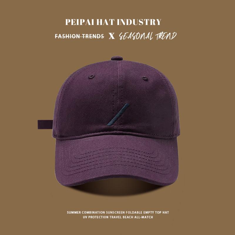 Baseball cap women's spring and summer new face small visor simple casual sports cap men