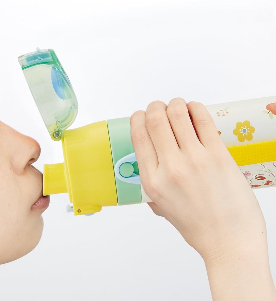 Skater Children's Water Bottle, 470ml, Shimajiro Design 23, for Boys and Girls, Insulated, Stainless Steel, Lightweight, Sports Bottle, Kids' Water