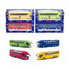 Alloy Huili Big Bus Can Be Opened With Sound And Light Luxury Tour Bus Model 1:50 Children's Toy Car New