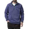Men's Fashionable Half-Zip Stand Collar Fleece Pullover Sweater for Autumn and Winter Breathable and Comfortable Ideal Casual and Outdoor Activities