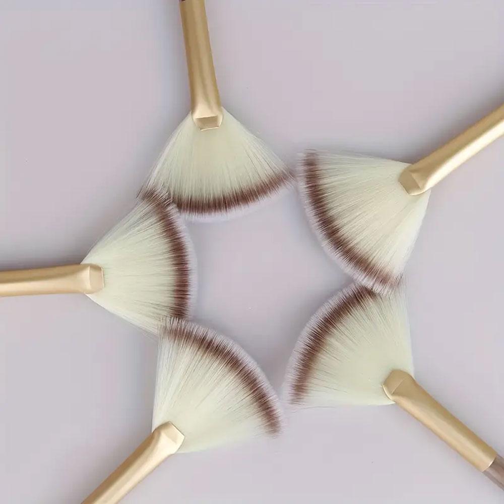 1/3/5/9Pcs Slim Soft Facial Fan Brush,Makeup Cosmetic Multi Use,Mask Brush Makeup Brush Tool Set