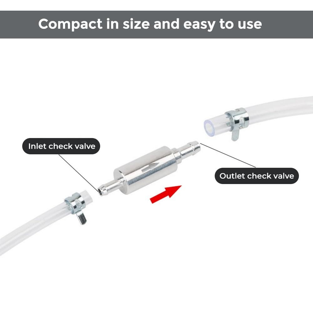 Universal Brake Bleeder Hose with Metal Clips One Way Check Valve Bleeding Tool for Car/Motorcycle