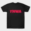 Мужская черная футболка с принтом Ynwa Печать на термотрансферной бумаге без вырезания Хлопковая футболка