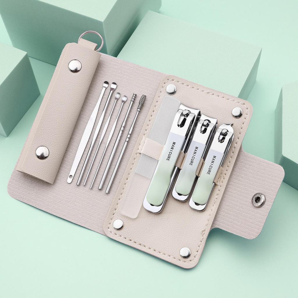 Набор кусачек для ногтей с градиентным цветом: Четырехсекционный вращающийся мешок с большими и малыми косыми клипсаторами