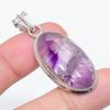 Natural Sage Amethyst Gemstone 925 Sterling Silver Jewelry Pendant 1.93" B9B87