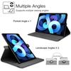 Case + Tempered Glass - BOOLING - for iPad Air 4/5 10.9" - 360° Protection - Black Faux Leather - Multi-Angles