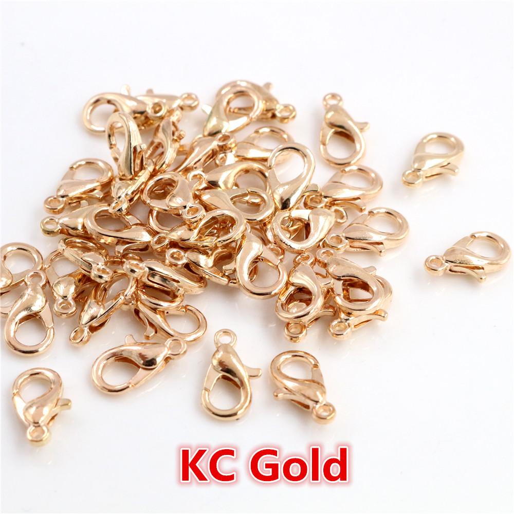 10x5mm/12x6mm/14x7mm/16x8mm 9 Colors Plated Fashion Jewelry Findings,Alloy Lobster Clasp Hooks for Necklace&Bracelet Chain DIY