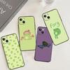 Милый Мультяшный Лягушонок Чехол для Телефона Для iPhone 17 Pro Max 16 15 14 13 12 11 Pro Max Plus 12 13 Mini 16e 17 Air Cover