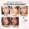 5pcs Cover Cream Foundation Stick Set- Dual-Ended Triangle Concealer & Foundation with Built-In Blending Brush, Moisturizing Long-Lasting Face Makeup