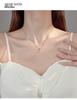 Корейское ожерелье с подвеской из циркона в стиле легкой роскоши: Цепочка на ключицу из стерлингового серебра 925 пробы, простой модный дизайн