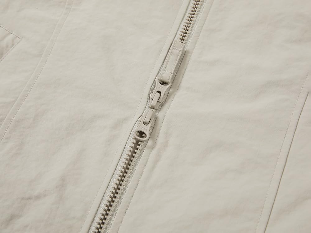 Snow Peak Женская куртка ветровка с капюшоном Polywasher, светло-бежевая, внешний размер S, GS-S25FWFWB67