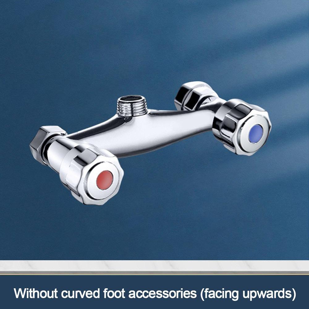 Металлический клапан впускной воды для душа, переключающий клапан горячей и холодной воды, креативный двойной клапан для душевого смесителя