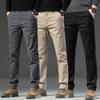 2024 Spring And Autumn New High End Pure Cotton Khaki Casual Pants For Men, Slim Fit Pants, Straight Leg Pants