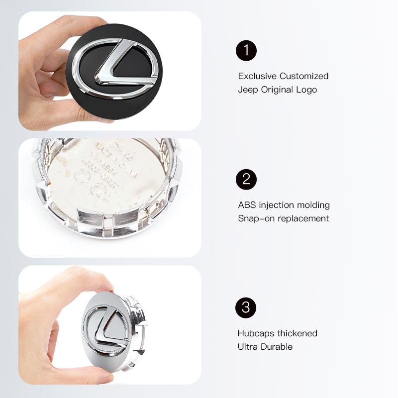 4 шт. 62 мм Автомобильный значок Колпачок ступицы колеса Аксессуары для ступицы Для Lexus F SPORT ES RX NX LS UX LM LX GX LC RZ IS CT GS RC HS SC TX LB