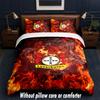 Bayer Leverkusen Football Design Bed Bedding Set 1 Duvet Cover + 2 Pillowcases Soft Breathable Household Bed Linens
