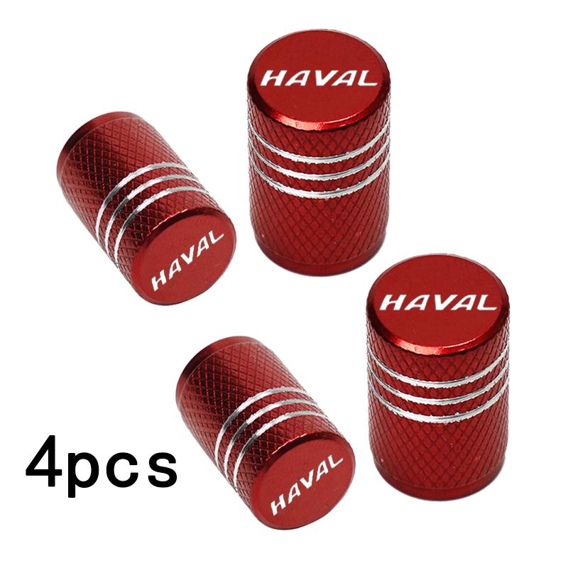 For Haval F7/F7X H6 H2 H3 H4 H8 H9 2018 Accessories Car Styling 4PCS Car Wheel Tire Valve caps CNC Aluminum Airtight Covers