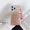 Чехол для телефона Apple с узором под аллигатора 16/15/17 1pro однотонный 15promax модный ручной