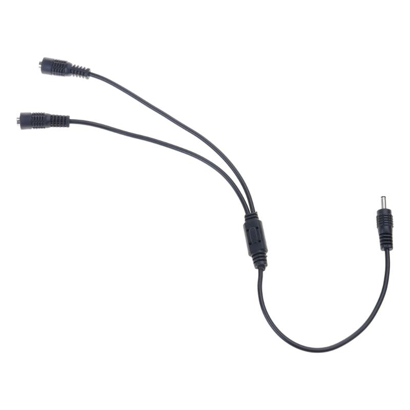 1 to 2 Way Power Splitter Cable 3.5mmx1.35mm 1 Male to 2 Female Adapter Cord for CCTV Camera LED Light Strips 35cm