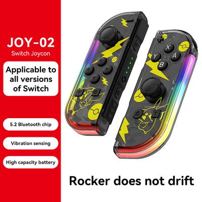Контроллер Joy BT 5,2 RGB со светодиодным переключателем L/R, джойстик для Switch/Lite/Oled геймпадов JoyCon, джойстик с двойной вибрацией