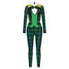 Мужской костюм для косплея для взрослых Clover Fake Two Printed Holiday Party Sexy Skinny Jumpsuit Wear Onesie Dress up Costume Rompers